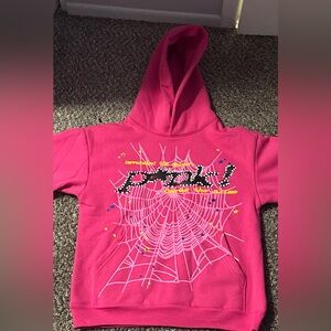 Pink sp5der hoodie